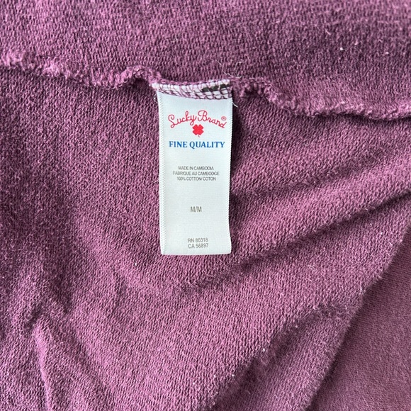 Lucky Brand: purple wrap sweatshirt, size medium - Picture 3 of 7